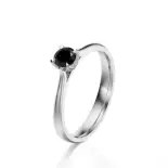 Pierścionek z czarnym diamentem białe złoto AJPZ_111 Pierścionek z czarnym diamentem białe złoto AJPZ_111